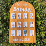Wooden Baby Photo Board